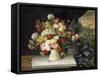 Daisies, Hydrangea, Poppies, Carnations and other Flowers in a Vase-Joseph Steiner-Framed Stretched Canvas