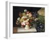 Daisies, Hydrangea, Poppies, Carnations and other Flowers in a Vase-Joseph Steiner-Framed Giclee Print