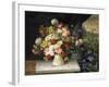 Daisies, Hydrangea, Poppies, Carnations and other Flowers in a Vase-Joseph Steiner-Framed Giclee Print