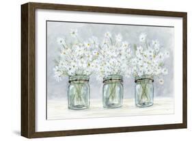 Daisies In Jars 1-Patti Bishop-Framed Art Print