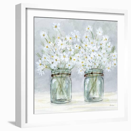 Daisies In Jars 4-Patti Bishop-Framed Art Print