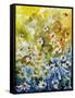 Daisies Watercolor-Pol Ledent-Framed Stretched Canvas