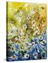 Daisies Watercolor-Pol Ledent-Stretched Canvas