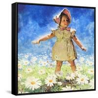 "Daisy Among Daisies," August 21, 1943-Douglas Crockwell-Framed Stretched Canvas