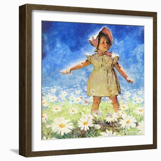 "Daisy Among Daisies," August 21, 1943-Douglas Crockwell-Framed Giclee Print