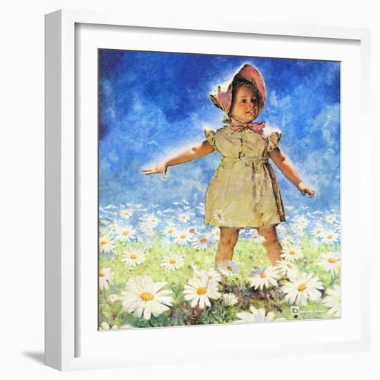 "Daisy Among Daisies," August 21, 1943-Douglas Crockwell-Framed Giclee Print