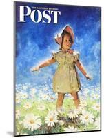 "Daisy Among Daisies," Saturday Evening Post Cover, August 21, 1943-Douglas Crockwell-Mounted Giclee Print