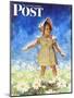 "Daisy Among Daisies," Saturday Evening Post Cover, August 21, 1943-Douglas Crockwell-Mounted Giclee Print