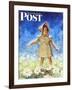 "Daisy Among Daisies," Saturday Evening Post Cover, August 21, 1943-Douglas Crockwell-Framed Giclee Print