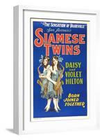 Daisy and Violet Hilton, 1920-null-Framed Art Print