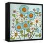 Daisy Blue Flowers-Blenda Tyvoll-Framed Stretched Canvas