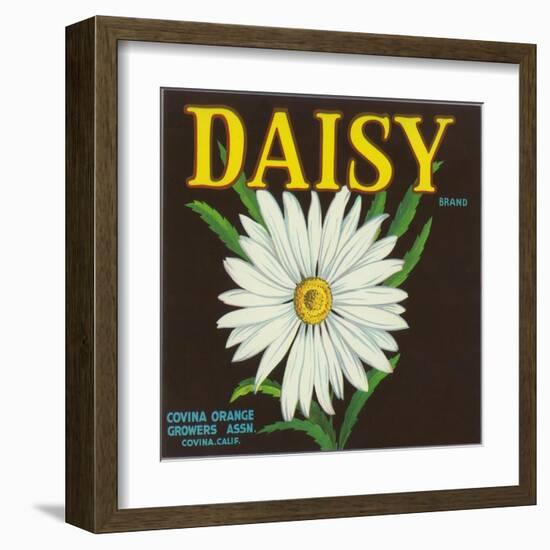 Daisy Brand Citrus Crate Label - Covina, CA-Lantern Press-Framed Art Print