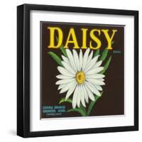 Daisy Brand Citrus Crate Label - Covina, CA-Lantern Press-Framed Art Print