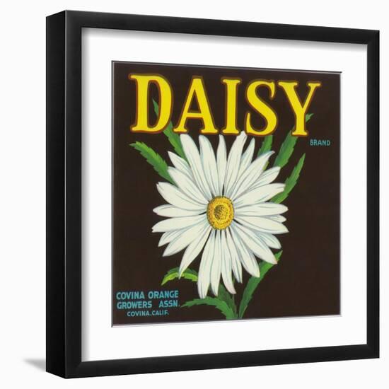 Daisy Brand Citrus Crate Label - Covina, CA-Lantern Press-Framed Art Print