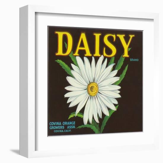 Daisy Brand Citrus Crate Label - Covina, CA-Lantern Press-Framed Art Print