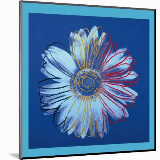 Daisy, c.1982 (Blue on Blue)-Andy Warhol-Mounted Giclee Print