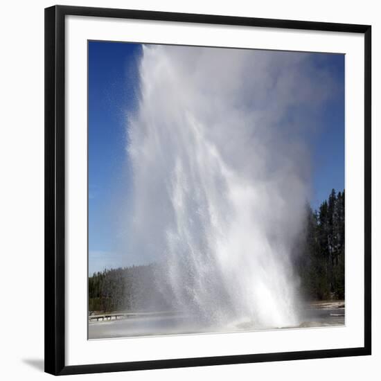 Daisy Geyser Erupting, Upper Geyser Basin Geothermal Area, Yellowstone National Park-Stocktrek Images-Framed Photographic Print