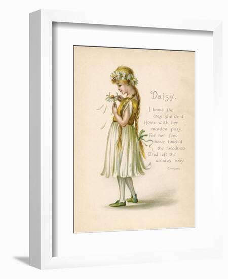 Daisy, 'Language of Flowers'-null-Framed Art Print