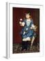 Daisy Mccomb Holding a Pink Rose, 1888-John George Brown-Framed Giclee Print