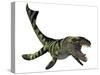 Dakosaurus, White Background-Stocktrek Images-Stretched Canvas