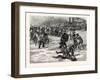 Dakota: a Snowball Battle Between Indian Boys on the Banks of the Red River of the North-null-Framed Giclee Print