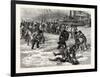 Dakota: a Snowball Battle Between Indian Boys on the Banks of the Red River of the North-null-Framed Giclee Print