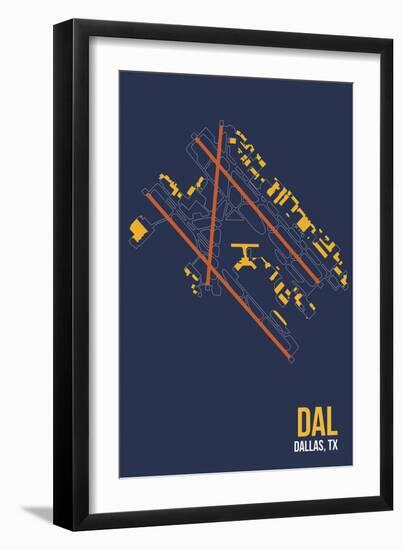 DAL Airport Layout-08 Left-Framed Giclee Print