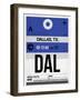 DAL Dallas Luggage Tag 1-NaxArt-Framed Art Print