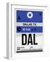 DAL Dallas Luggage Tag 1-NaxArt-Framed Art Print