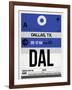 DAL Dallas Luggage Tag 1-NaxArt-Framed Art Print