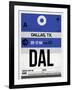 DAL Dallas Luggage Tag 1-NaxArt-Framed Art Print