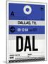 DAL Dallas Luggage Tag 1-NaxArt-Mounted Art Print