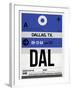 DAL Dallas Luggage Tag 1-NaxArt-Framed Art Print