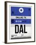 DAL Dallas Luggage Tag 1-NaxArt-Framed Art Print