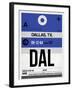 DAL Dallas Luggage Tag 1-NaxArt-Framed Art Print