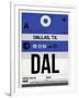 DAL Dallas Luggage Tag 1-NaxArt-Framed Art Print