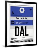 DAL Dallas Luggage Tag 1-NaxArt-Framed Art Print