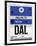 DAL Dallas Luggage Tag 1-NaxArt-Framed Art Print