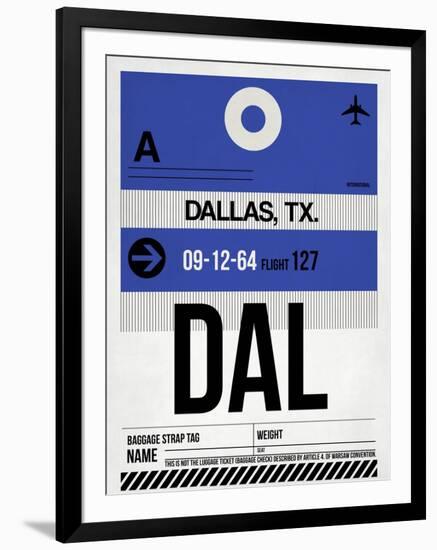 DAL Dallas Luggage Tag 1-NaxArt-Framed Art Print