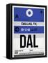 DAL Dallas Luggage Tag 1-NaxArt-Framed Stretched Canvas