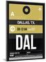 DAL Dallas Luggage Tag 2-NaxArt-Mounted Premium Giclee Print