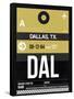 DAL Dallas Luggage Tag 2-NaxArt-Framed Stretched Canvas