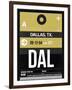 DAL Dallas Luggage Tag 2-NaxArt-Framed Art Print