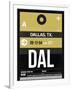 DAL Dallas Luggage Tag 2-NaxArt-Framed Art Print