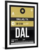 DAL Dallas Luggage Tag 2-NaxArt-Framed Art Print