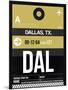 DAL Dallas Luggage Tag 2-NaxArt-Mounted Art Print