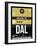 DAL Dallas Luggage Tag 2-NaxArt-Framed Art Print