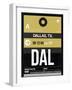 DAL Dallas Luggage Tag 2-NaxArt-Framed Art Print