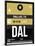 DAL Dallas Luggage Tag 2-NaxArt-Mounted Art Print