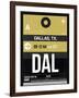 DAL Dallas Luggage Tag 2-NaxArt-Framed Art Print